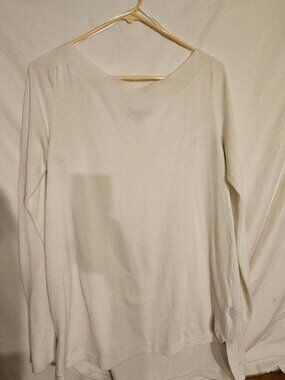 White Long Sleeve Knit Sweater